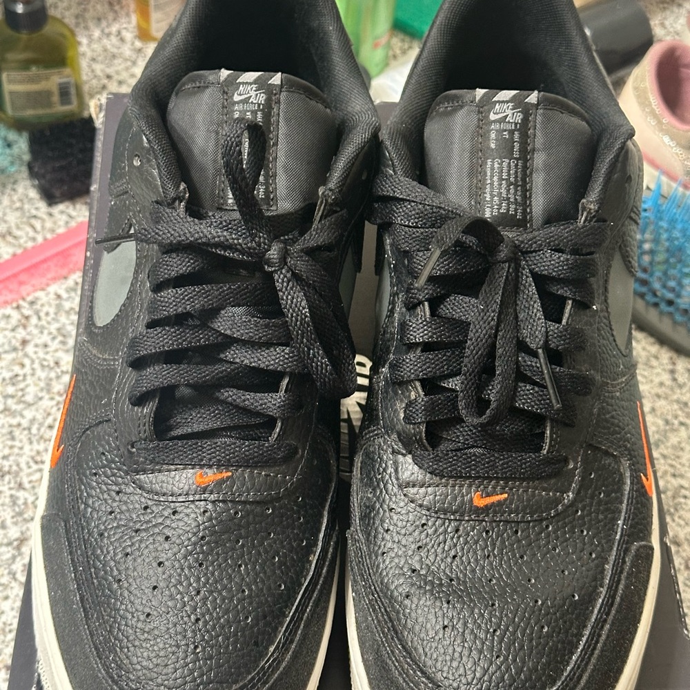Nike Air Black and Orange Sneakers